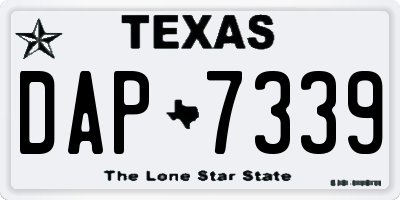 TX license plate DAP7339