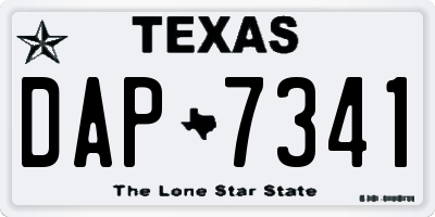 TX license plate DAP7341