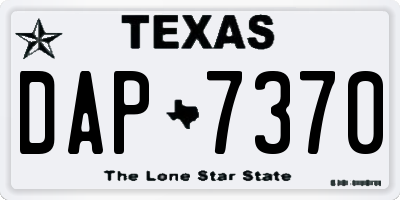 TX license plate DAP7370
