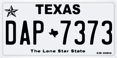 TX license plate DAP7373