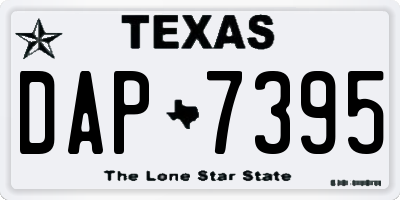 TX license plate DAP7395