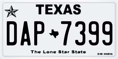 TX license plate DAP7399
