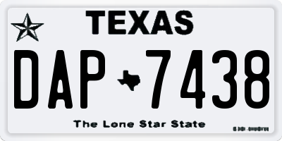 TX license plate DAP7438