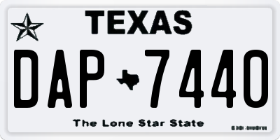 TX license plate DAP7440