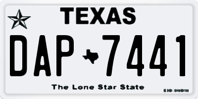 TX license plate DAP7441