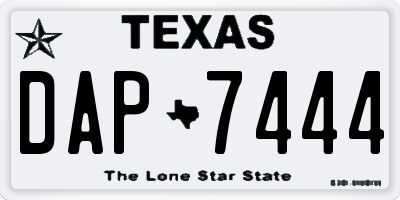 TX license plate DAP7444