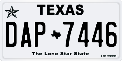 TX license plate DAP7446