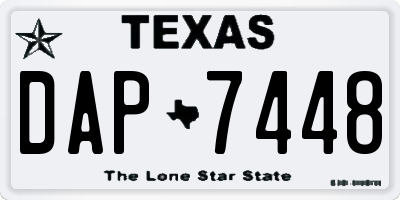 TX license plate DAP7448