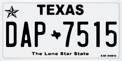 TX license plate DAP7515