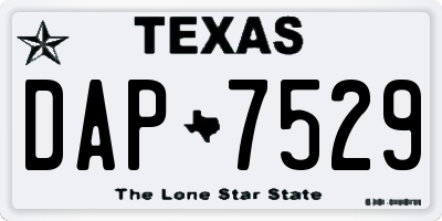 TX license plate DAP7529
