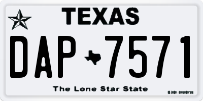 TX license plate DAP7571