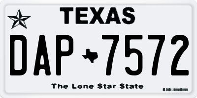 TX license plate DAP7572
