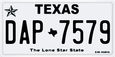 TX license plate DAP7579