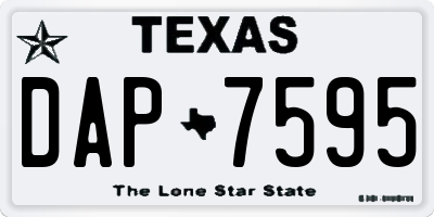 TX license plate DAP7595