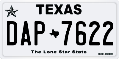 TX license plate DAP7622