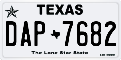 TX license plate DAP7682
