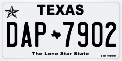 TX license plate DAP7902