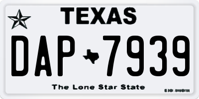 TX license plate DAP7939
