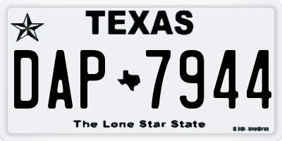 TX license plate DAP7944