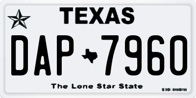 TX license plate DAP7960