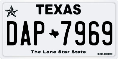TX license plate DAP7969