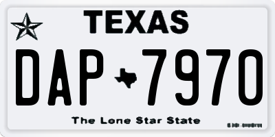 TX license plate DAP7970