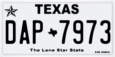 TX license plate DAP7973