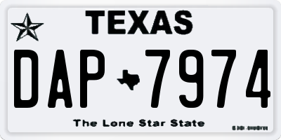 TX license plate DAP7974
