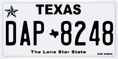 TX license plate DAP8248