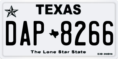 TX license plate DAP8266