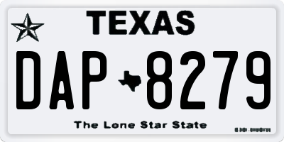 TX license plate DAP8279