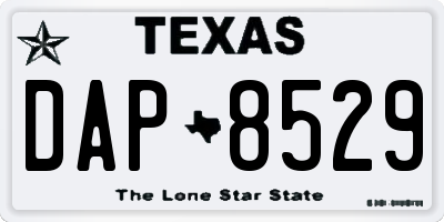 TX license plate DAP8529