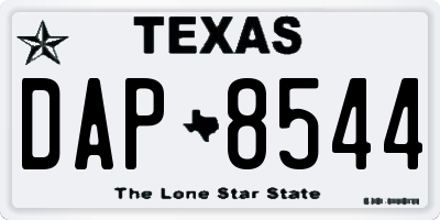 TX license plate DAP8544