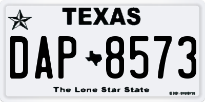 TX license plate DAP8573