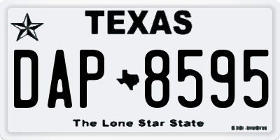 TX license plate DAP8595