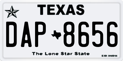 TX license plate DAP8656