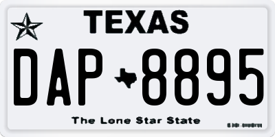TX license plate DAP8895