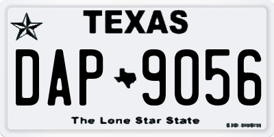 TX license plate DAP9056