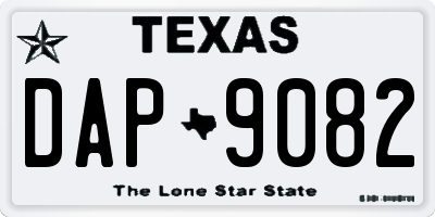 TX license plate DAP9082