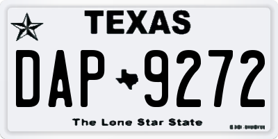 TX license plate DAP9272