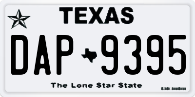 TX license plate DAP9395