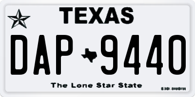 TX license plate DAP9440