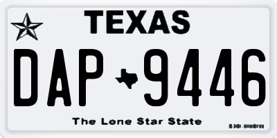 TX license plate DAP9446