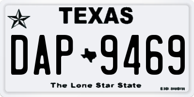 TX license plate DAP9469