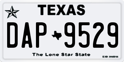 TX license plate DAP9529