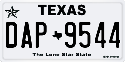 TX license plate DAP9544