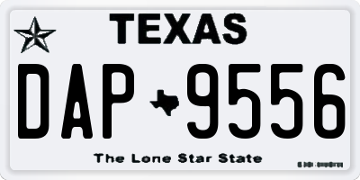 TX license plate DAP9556