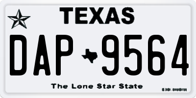 TX license plate DAP9564