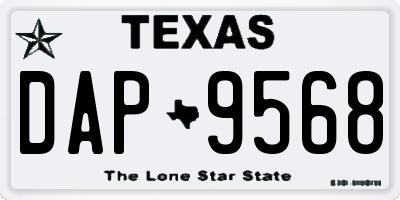 TX license plate DAP9568
