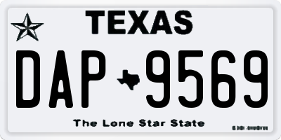 TX license plate DAP9569